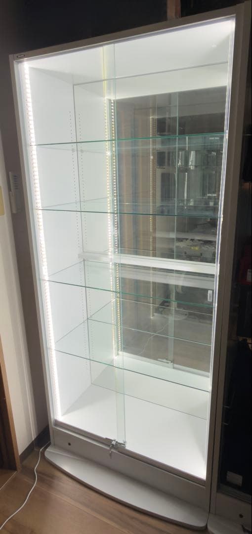 JAJAN コレクションケース　引き戸タイプ　LED・背面ミラー付き