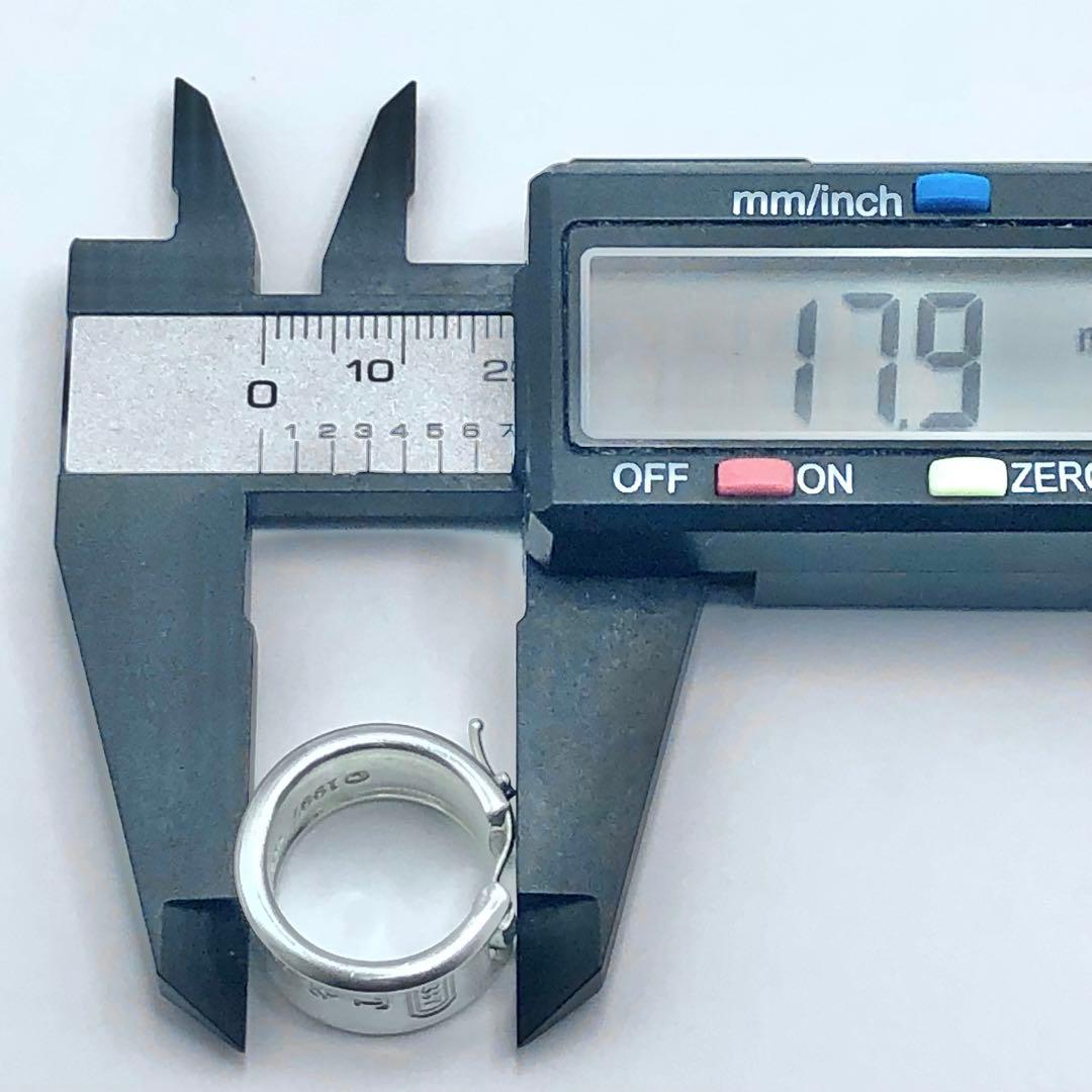 ティファニー ナロー フープ ピアス 1837 両耳 ワイド 美品 925