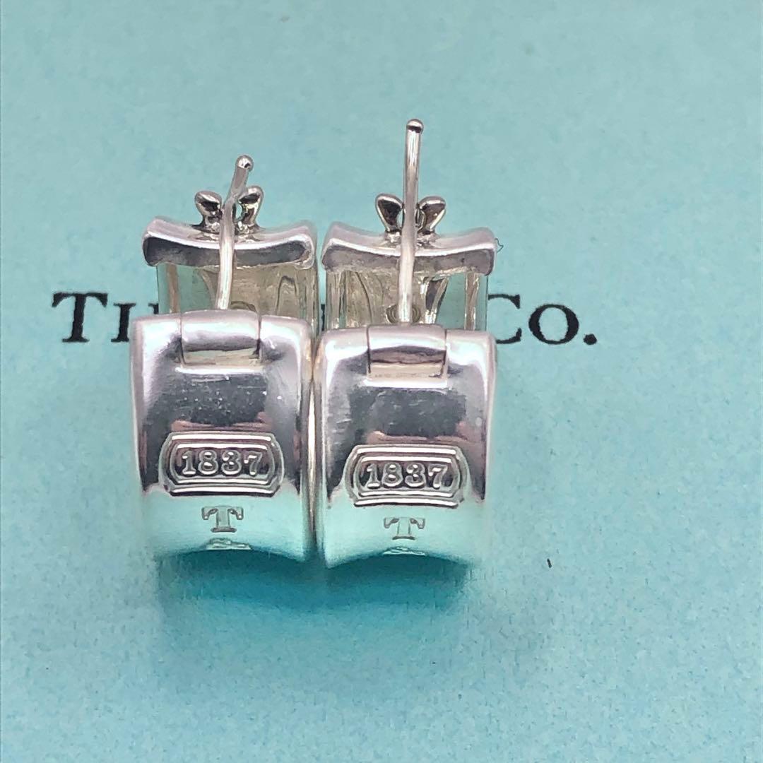 ティファニー ナロー フープ ピアス 1837 両耳 ワイド 美品 925