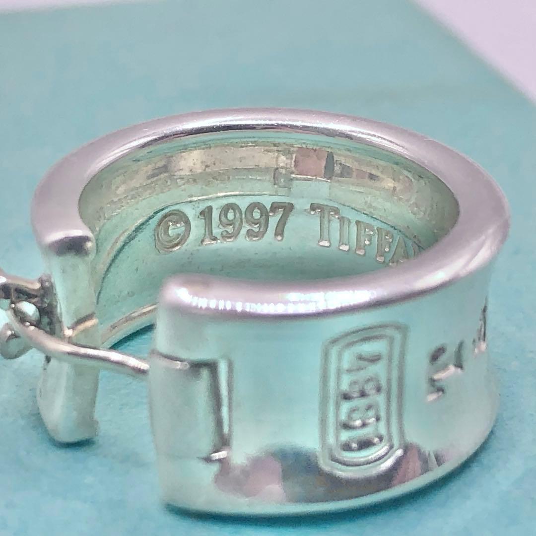 ティファニー ナロー フープ ピアス 1837 両耳 ワイド 美品 925