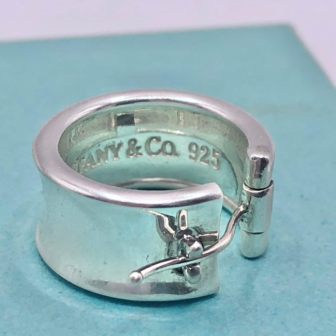 ティファニー ナロー フープ ピアス 1837 両耳 ワイド 美品 925