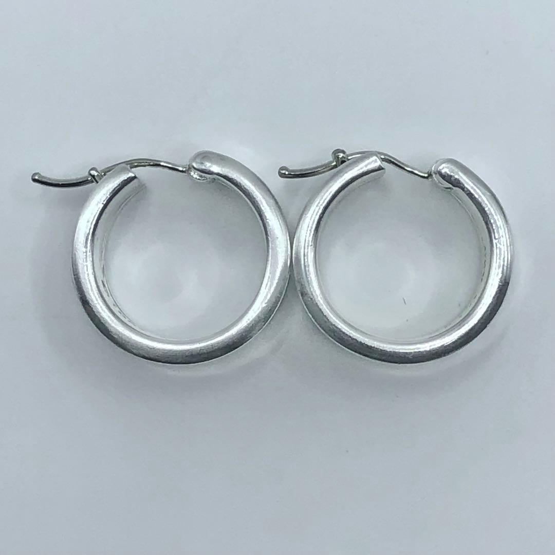 ティファニー ナロー フープ ピアス 1837 両耳 ワイド 美品 925