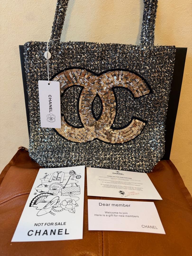 CHANEL スパンコール トートバッグ　ショルダーバッグ