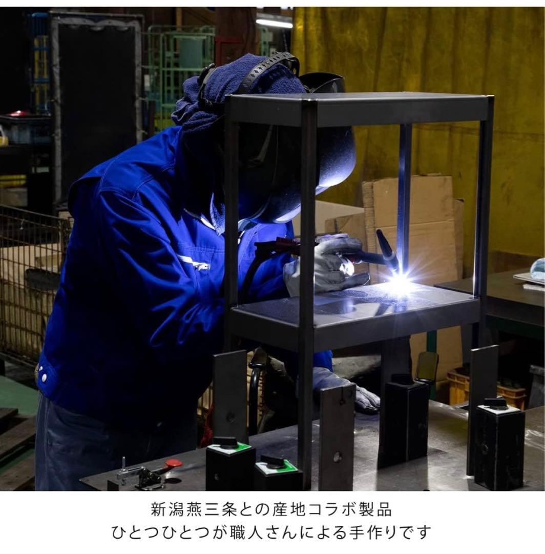 ideaco (イデアコ) ワゴン 組立不要 日本製 ブラック 5035WG