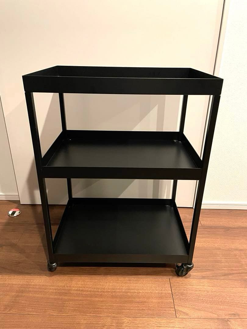 ideaco (イデアコ) ワゴン 組立不要 日本製 ブラック 5035WG