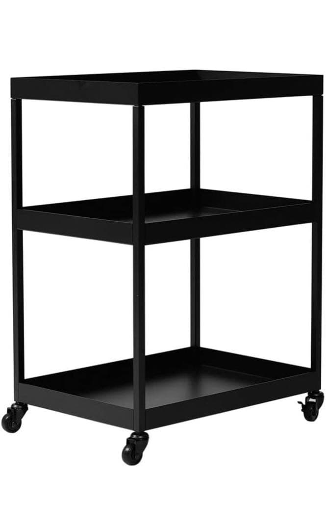 ideaco (イデアコ) ワゴン 組立不要 日本製 ブラック 5035WG