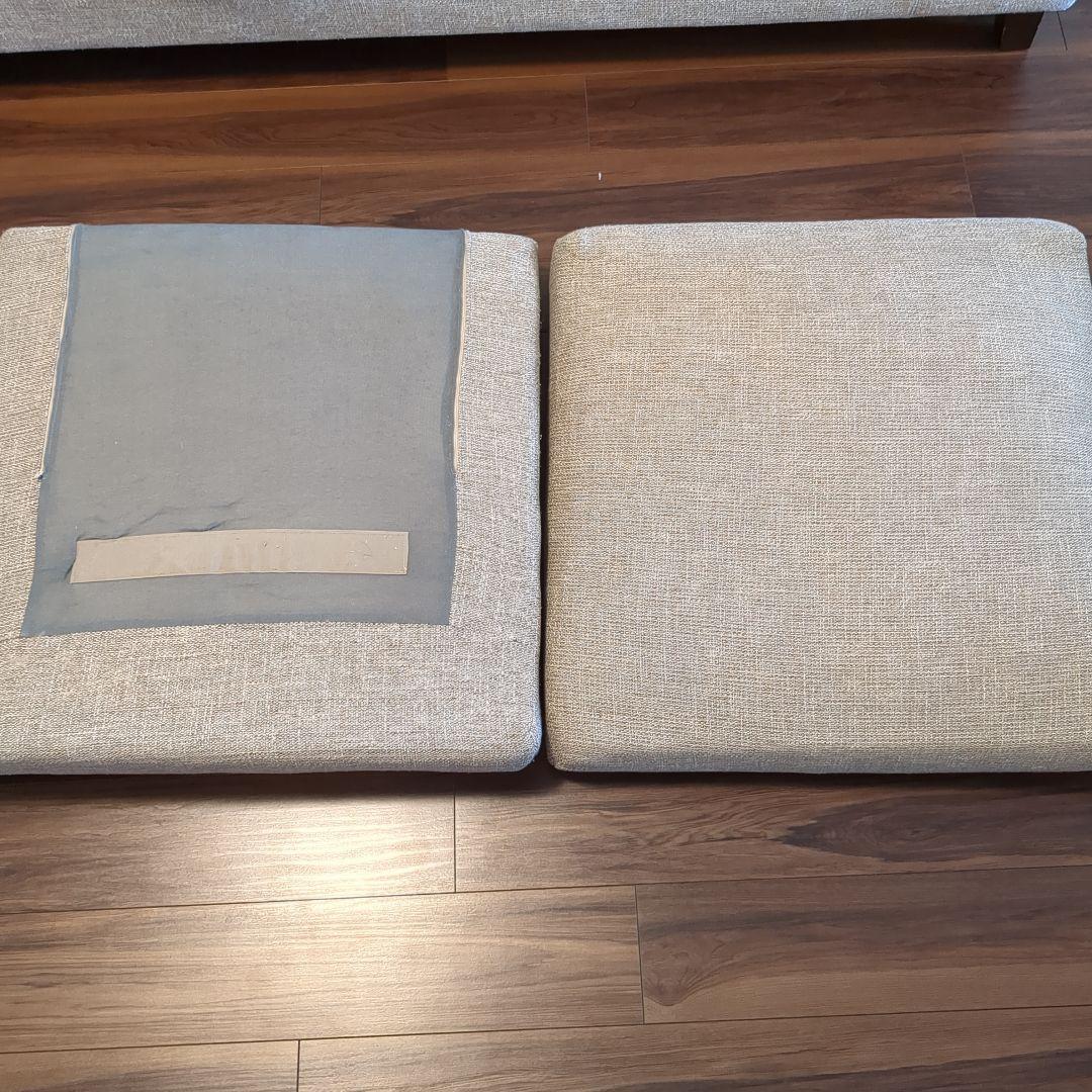 KEYUCA　ケユカ　ソファー　グレーベージュの2人掛けファブリックソファ