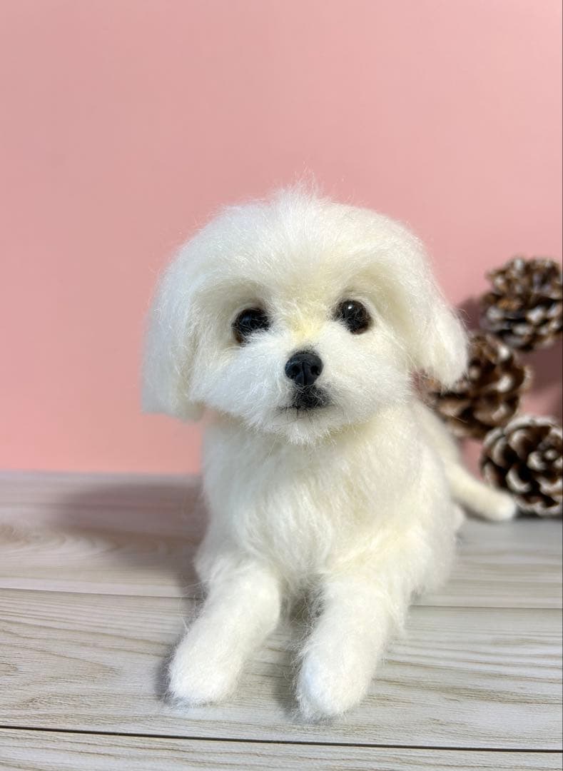 羊毛フェルト　リラックスマルチーズちゃん　12