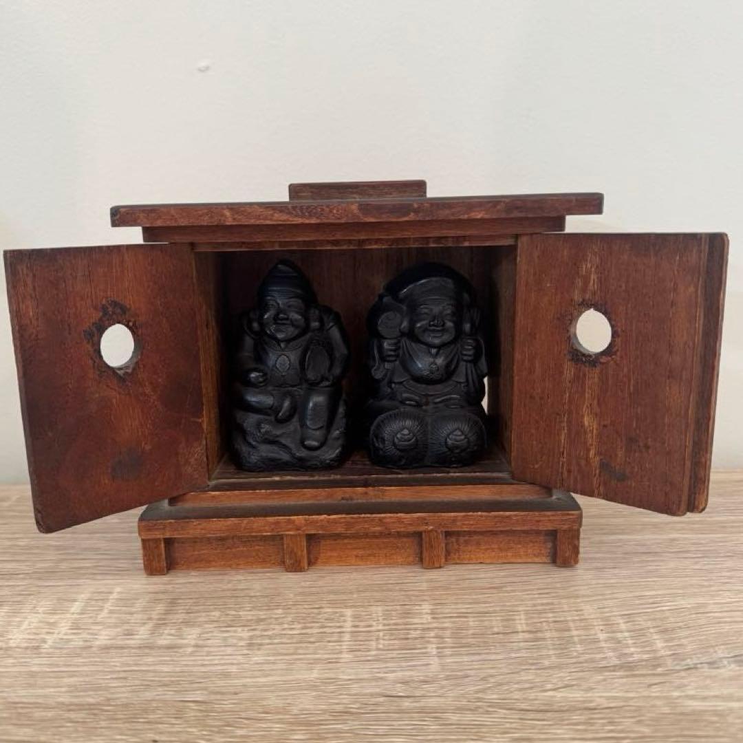 【天ちゃん】開運！強運！古い 大黒様 恵比寿様 蔵付き