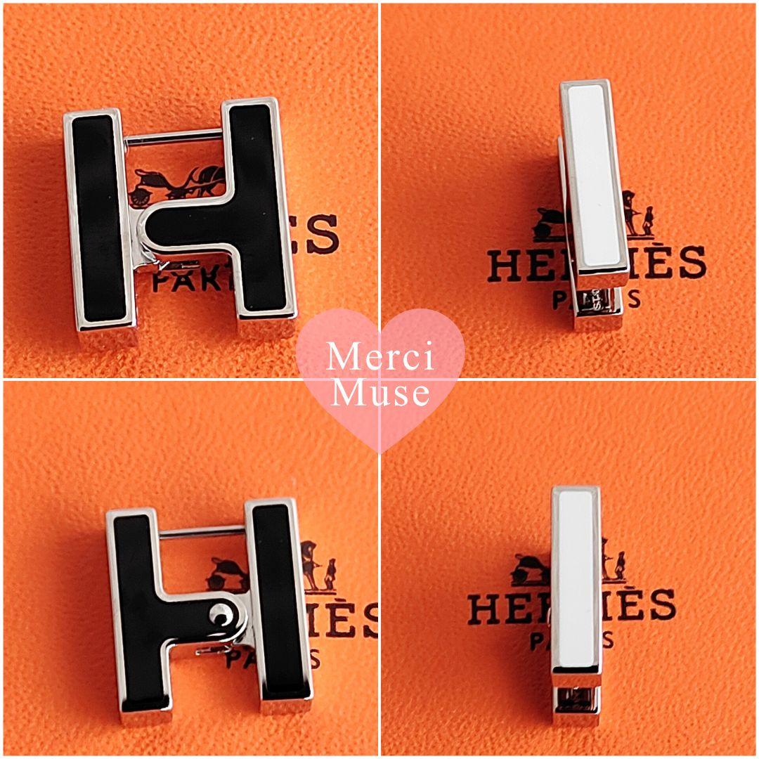 ❤未使用品❤ハバスキュール片耳ピアス ノワールｘSV エルメス イヤリングにも
