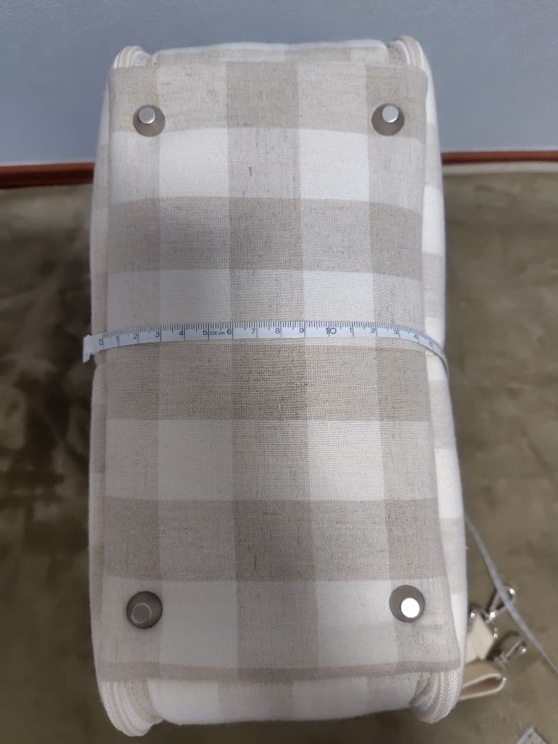 小型犬用　キャリーバッグ　ショルダー紐　セット　ベージュ　チェック　美品