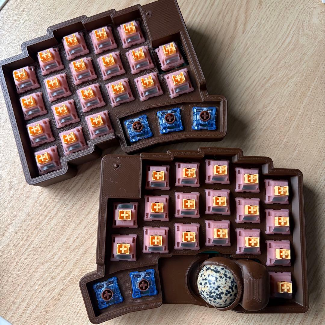 roBa 分割キーボード Bluetooth トラックボール 本体　静音