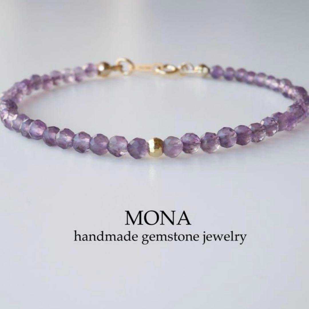 【blue.ks】天然フローライトの一粒ネックレストップ