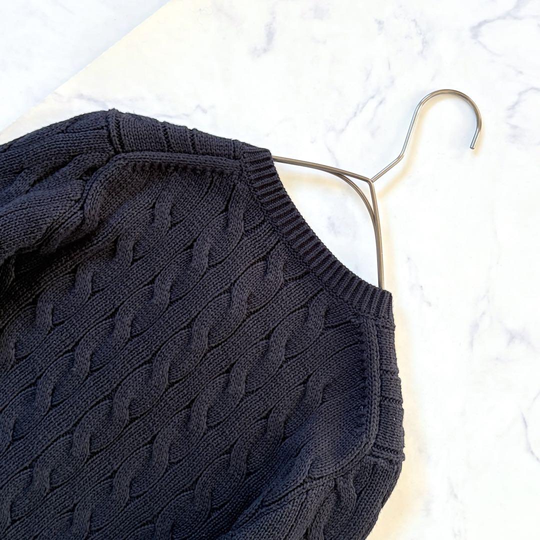 現行 POLO RALPH LAUREN ケーブルニット カーディガン 紺