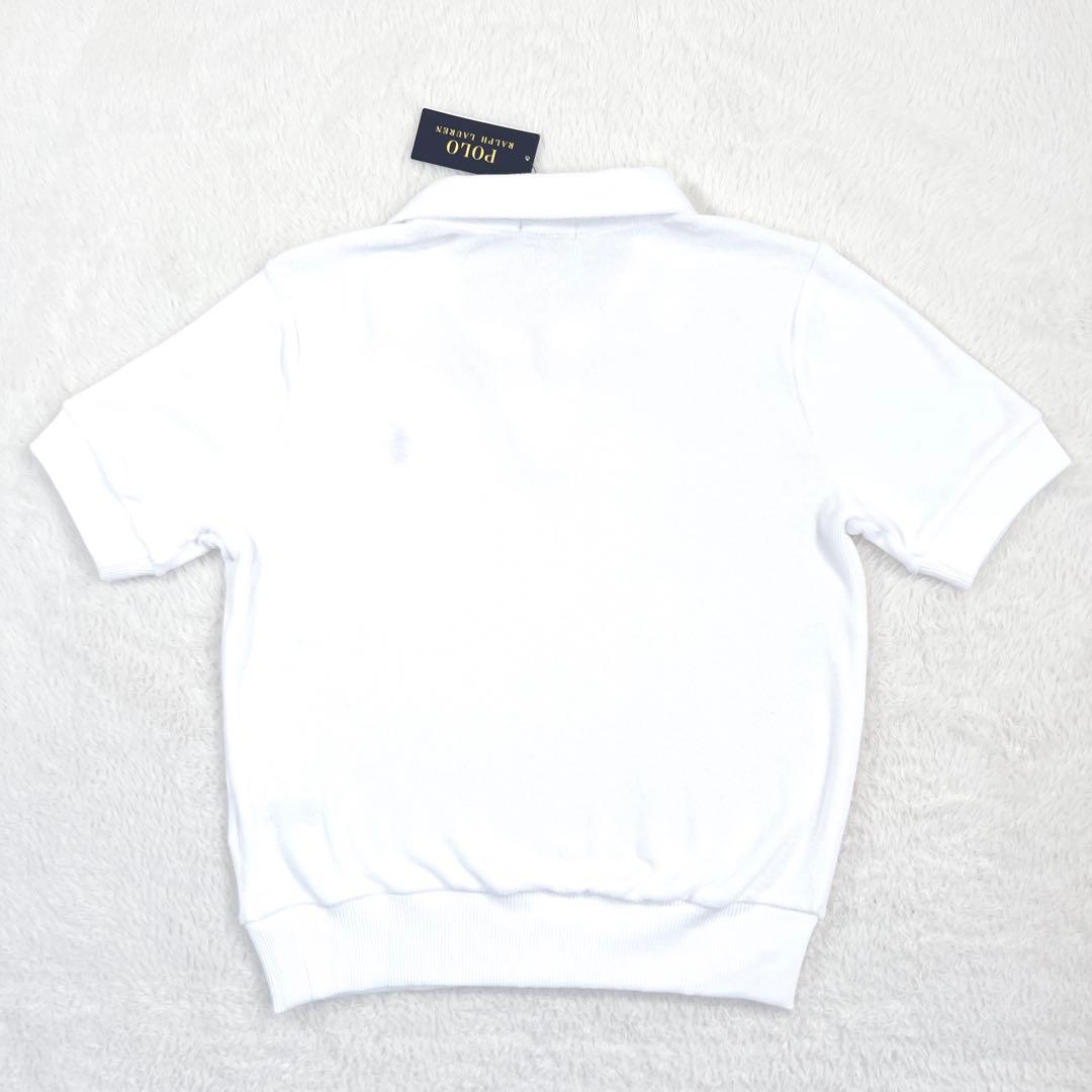 未使用タグ付✨ポロラルフローレン パイル生地 ポロシャツ ホース刺繍 白 現行