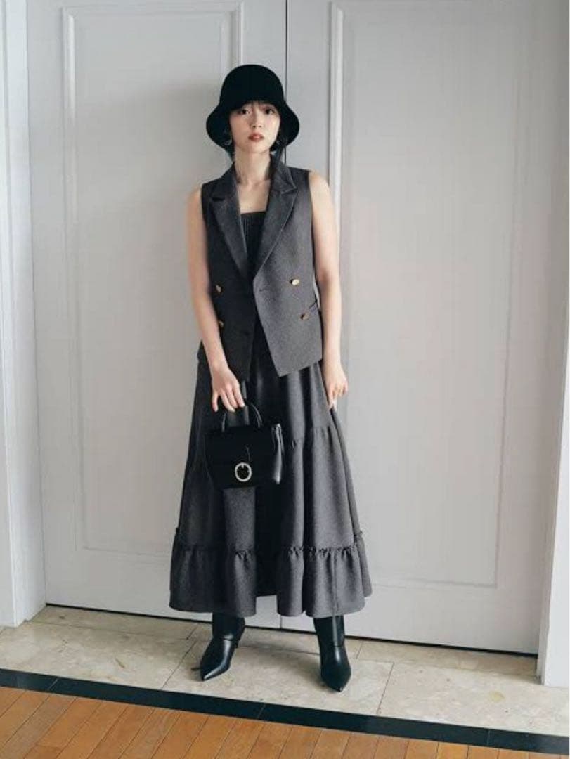 【値下げ依頼1/25まで対応中】snidel プリーツバリエキャミワンピース