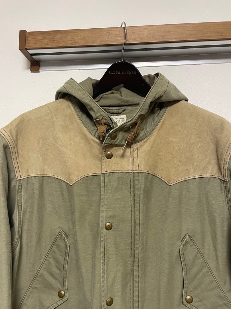 【RRL】レザーヨーク サティーン パーカー M