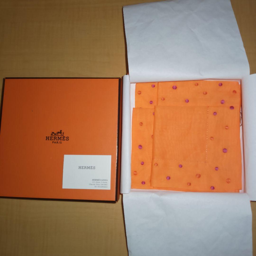 【未使用】エルメス 手縫い刺繍入り　ハンカチーフ　銀河　最高級　ハンカチ