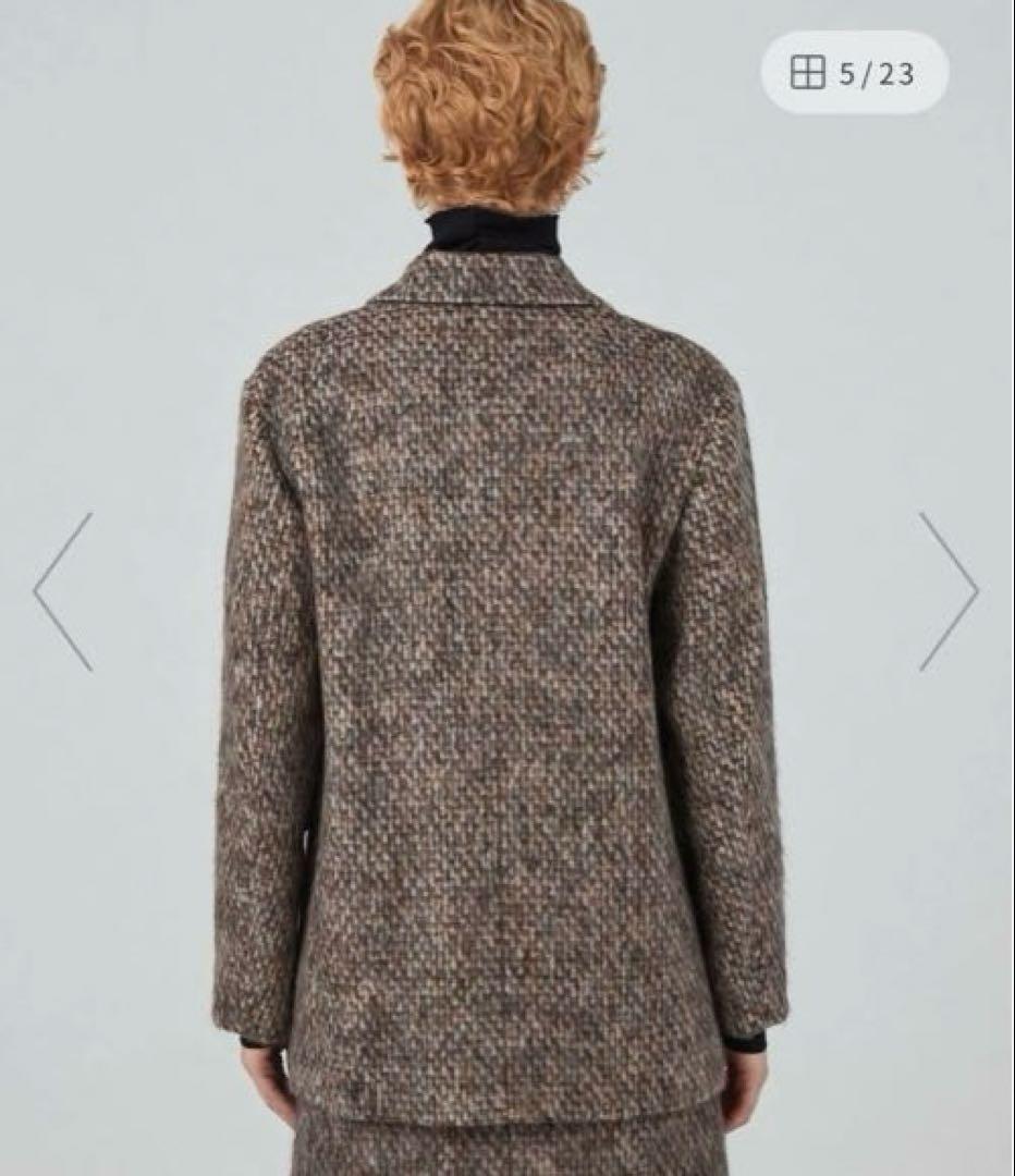 お値下げ、美品マカフィーモヘヤミックスシャギージャケット