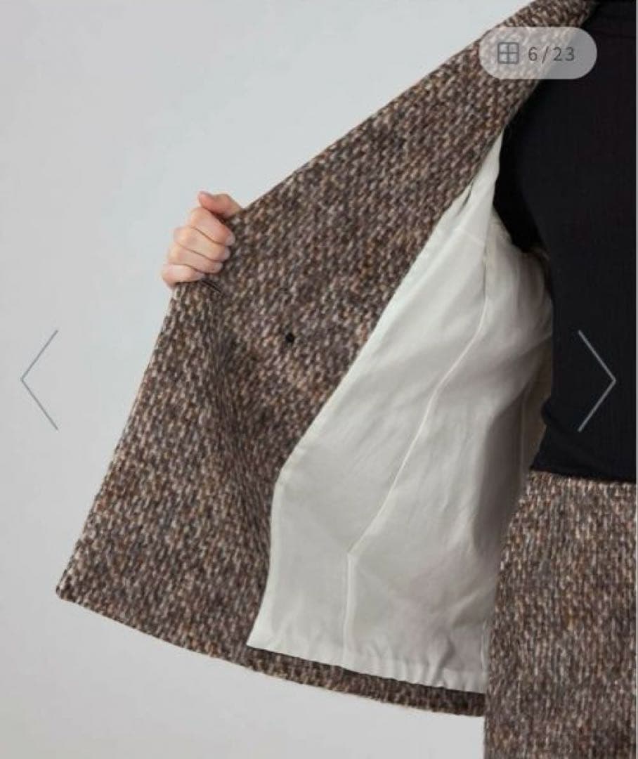 お値下げ、美品マカフィーモヘヤミックスシャギージャケット