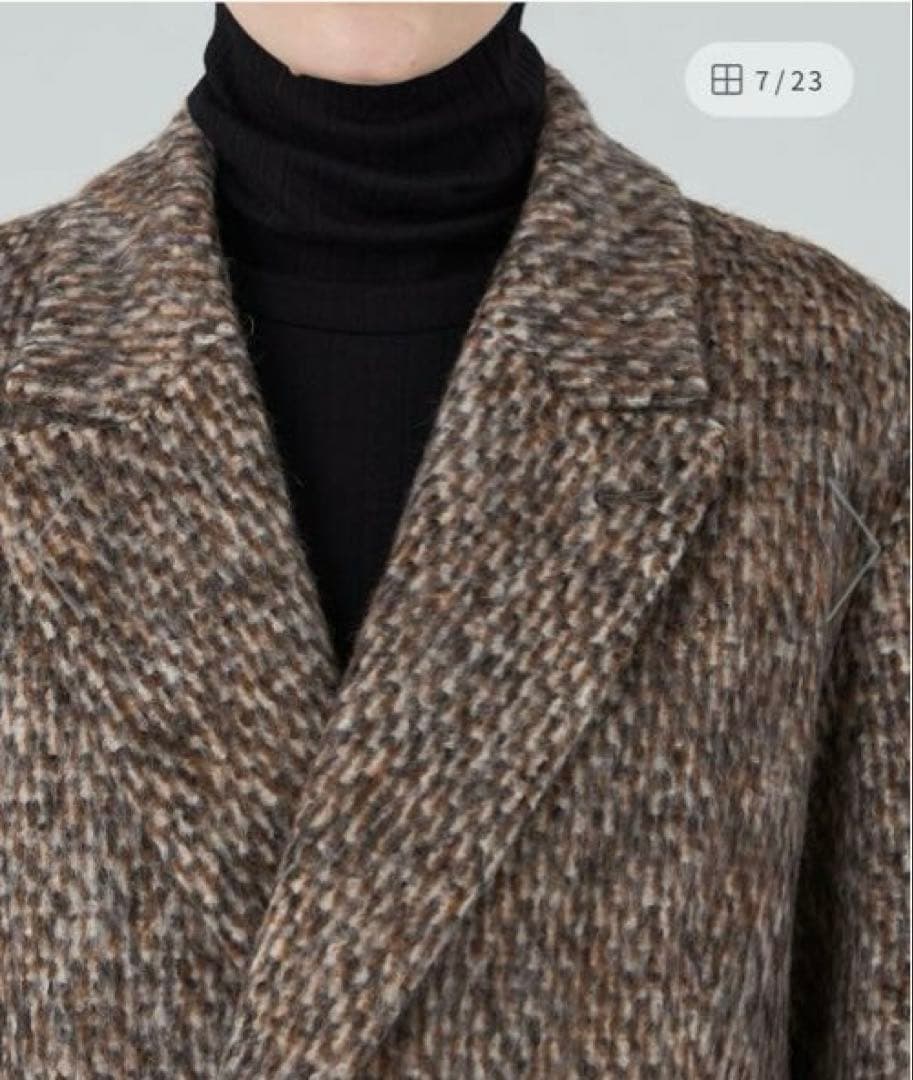 お値下げ、美品マカフィーモヘヤミックスシャギージャケット