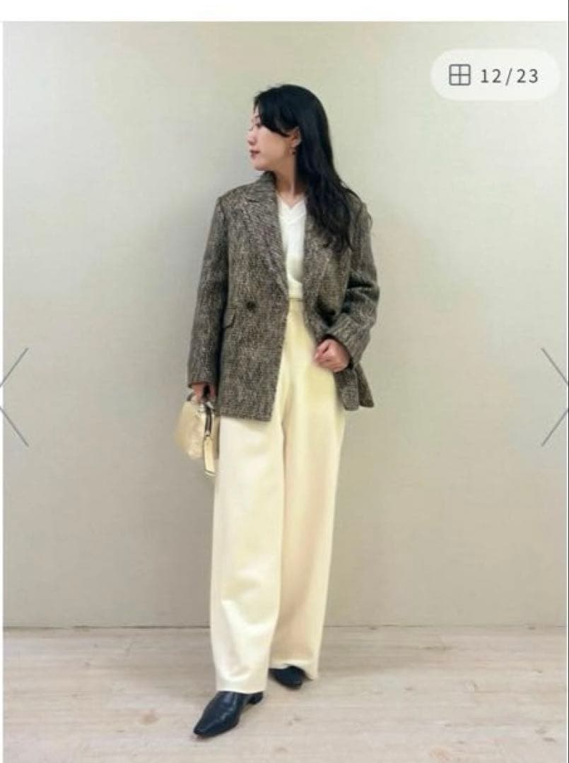 お値下げ、美品マカフィーモヘヤミックスシャギージャケット