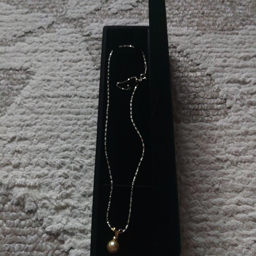 9・75グラム⭐K18ダイヤ真珠ネックレス60万の品☆ゴールドパール⭐