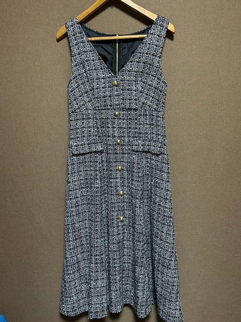 PROPORTION /ミックスツイードロングジャンスカ psサイズ　完売品