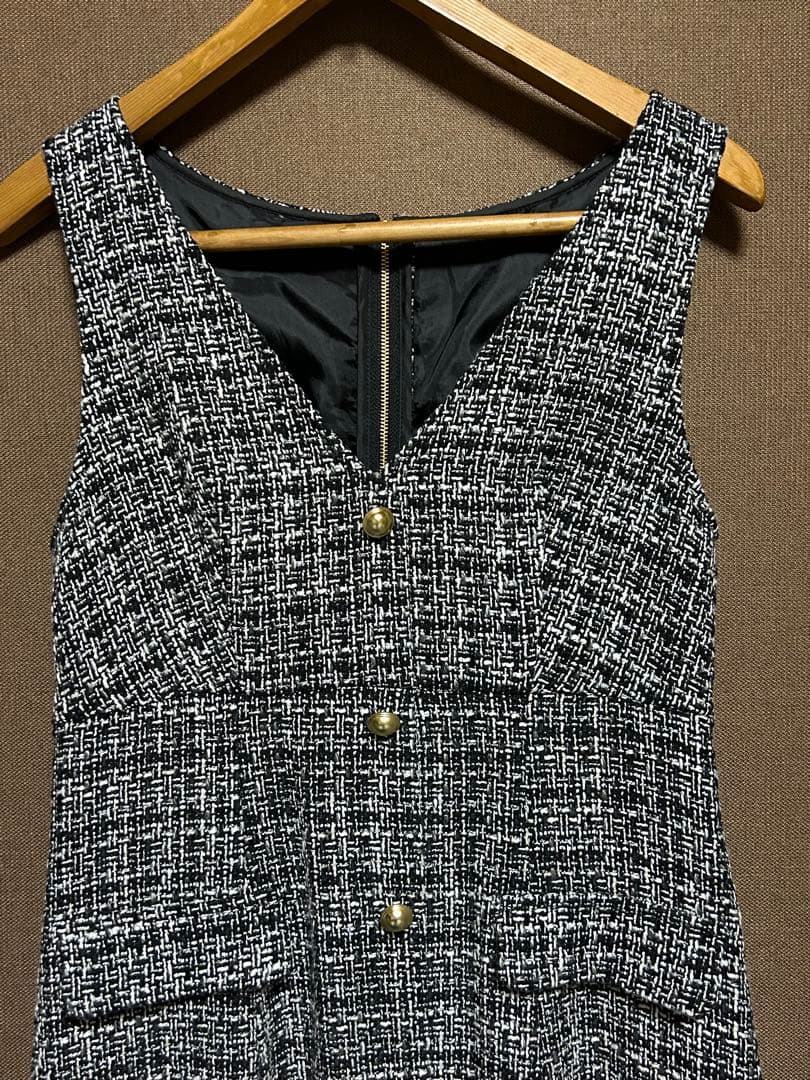 PROPORTION /ミックスツイードロングジャンスカ psサイズ　完売品