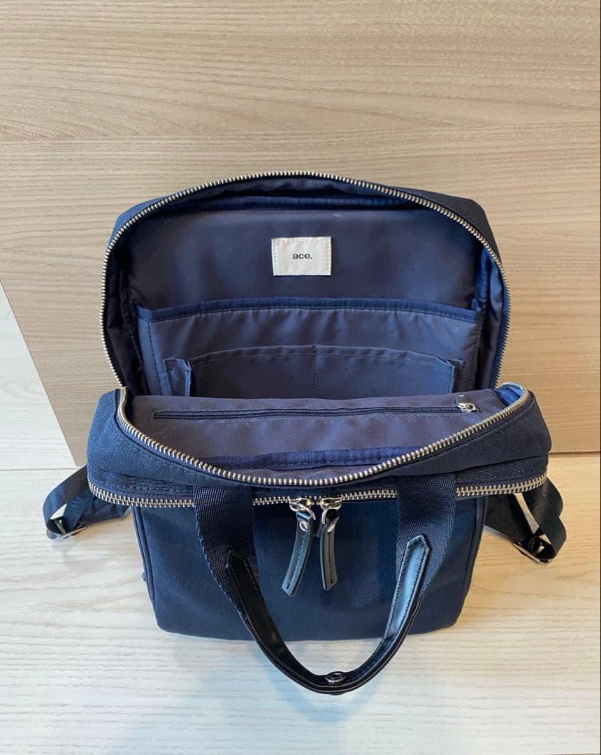 ace.／エース スリファム ヘザー2 ビジネスリュック ネイビー