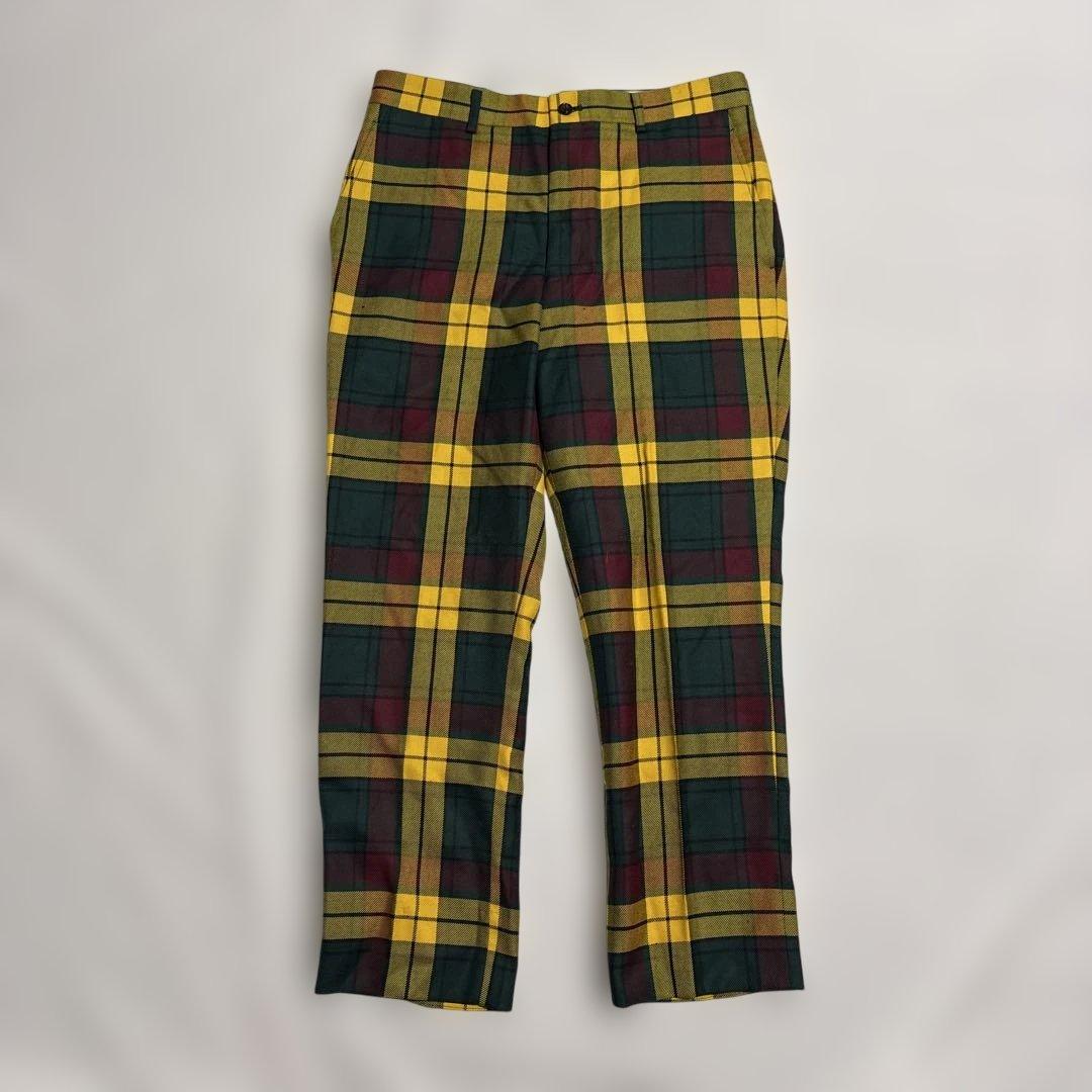 ギャルソン オムプリュス　04aw タータンチェック　スラックス　パンツ