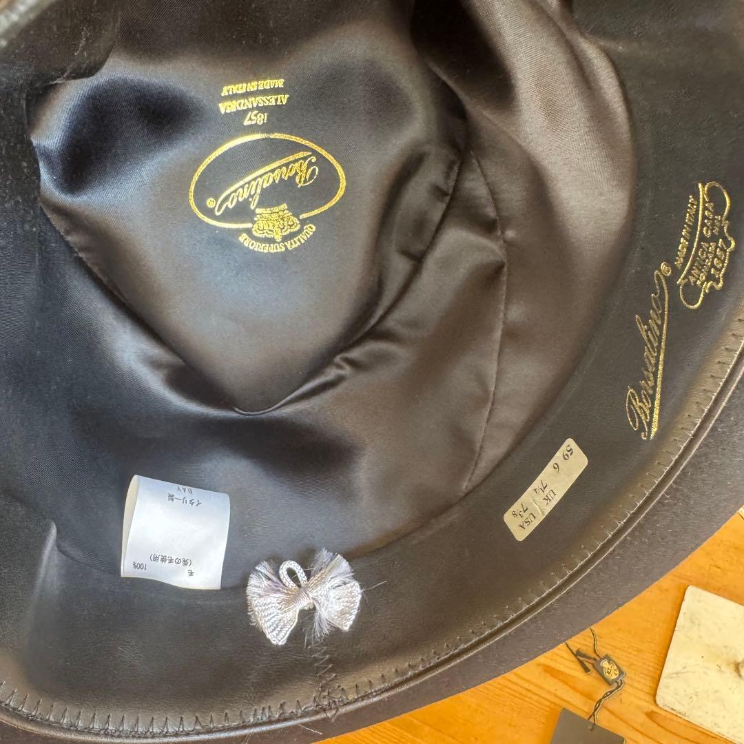Italy製 ボルサリーノ Borsalino ラビットファーハット　サイズ59