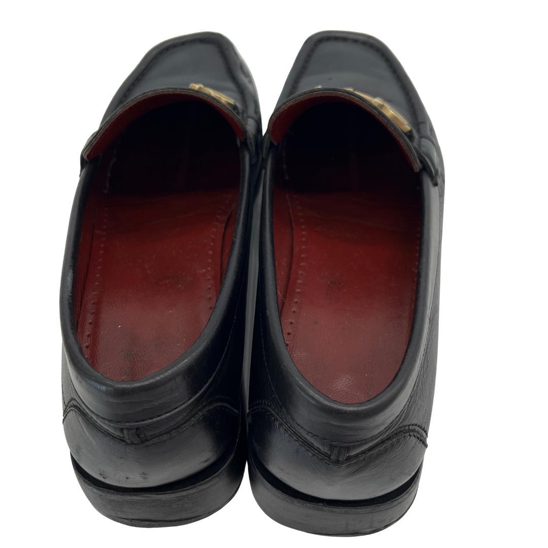 フェラガモ ガンチーニ金具 ローファー 黒 6.51/2【23.5】D【幅広め】