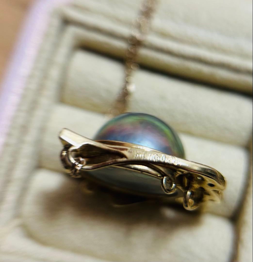 ベーネベーネ　K18 マベパールネックレス　チェーン付き