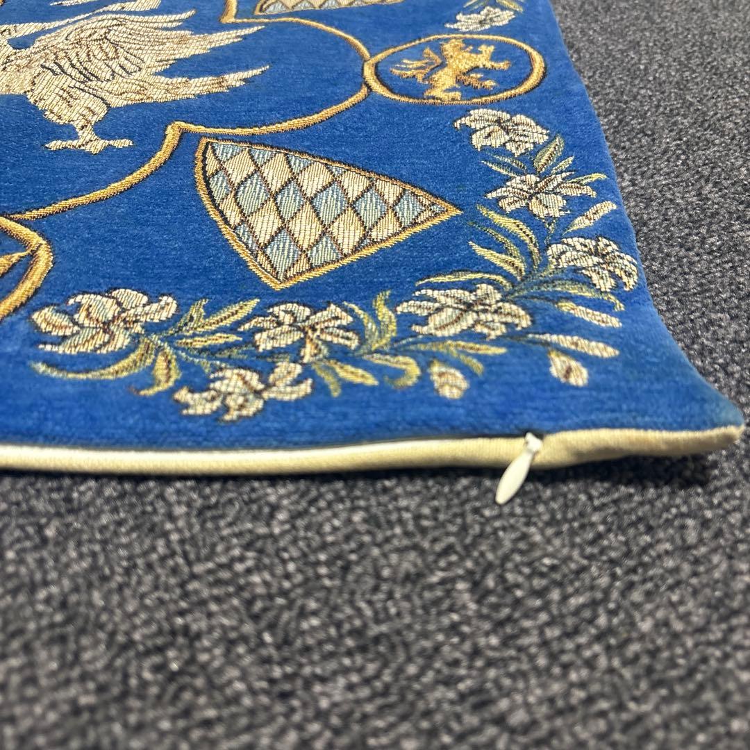 ドイツ ノイシュヴァンシュタイン城限定クッションカバー ブルースワン柄43×43