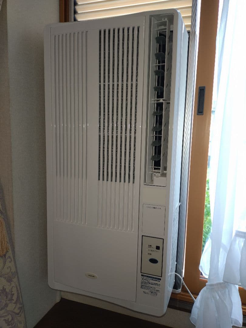 窓用エアコン コイズミ KAW-1602/W リモコン付き 使用期間、極少。