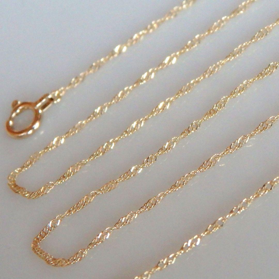 swoh様　k10ネックレス　スクリューチェーン　約1㎜幅　つけっぱなし