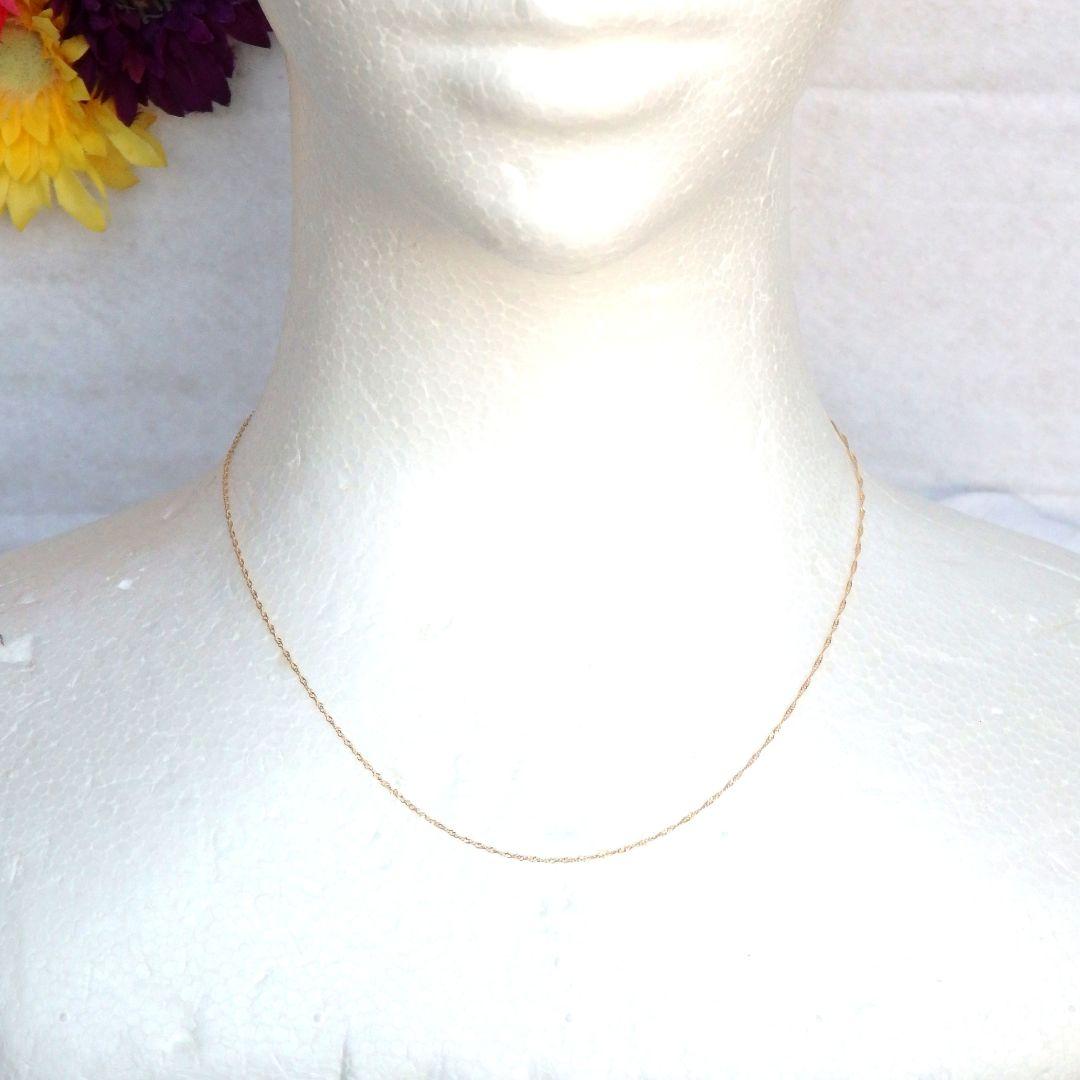 swoh様　k10ネックレス　スクリューチェーン　約1㎜幅　つけっぱなし