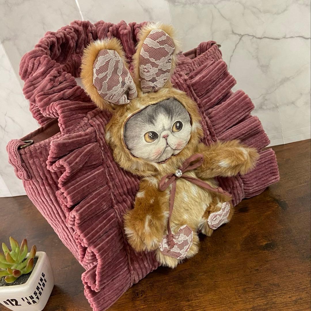 m*e様 コヤンイサムチョン【フリルバッグ】 トートバッグ 猫ちゃんバッグ