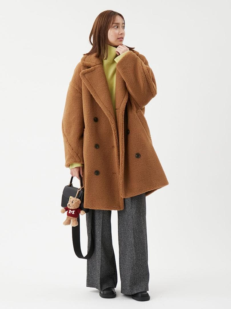 Mila Owen オーバーサイズボアコート キャメル 0サイズ　袖タグなし