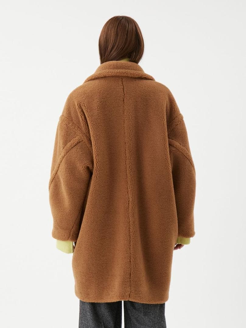 Mila Owen オーバーサイズボアコート キャメル 0サイズ　袖タグなし