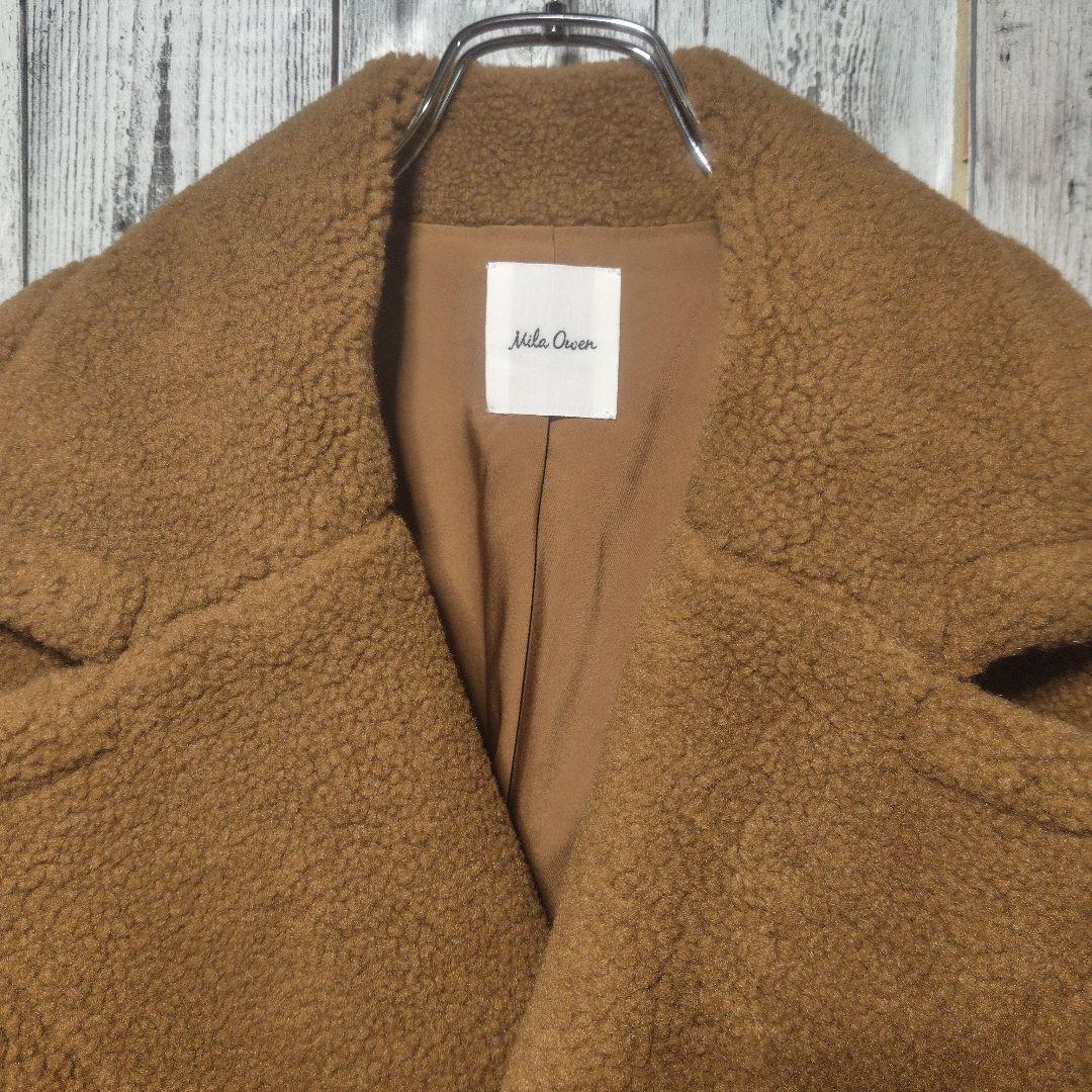 Mila Owen オーバーサイズボアコート キャメル 0サイズ　袖タグなし