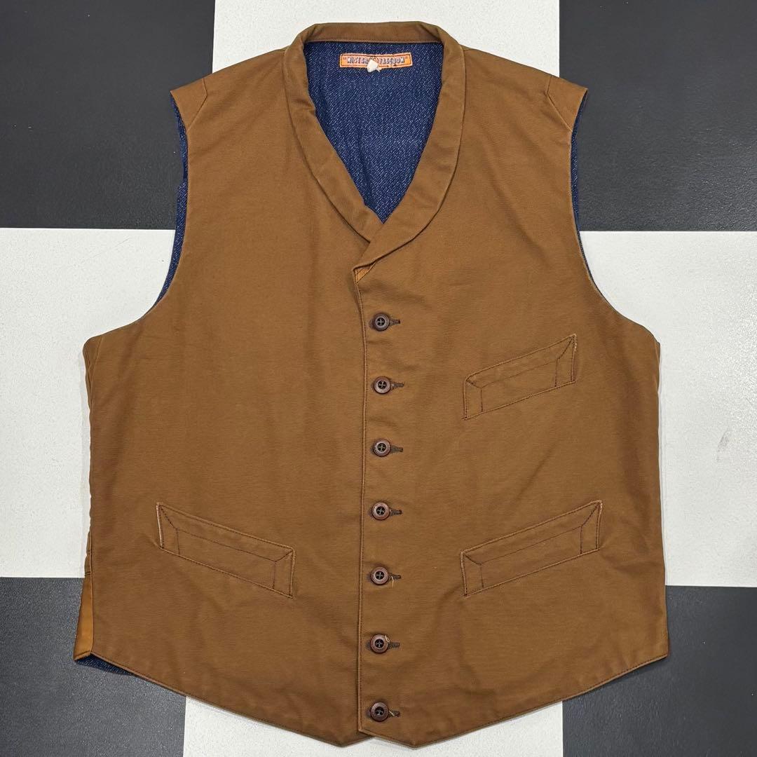 美品 ミスターフリーダム ダック キャンバス ワークベスト 38 シュガーケーン