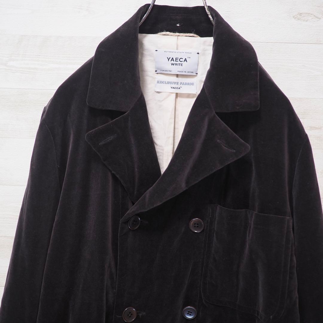 YAECA WRITE 14AW ベロアダブルジャケット-D.Brown/M