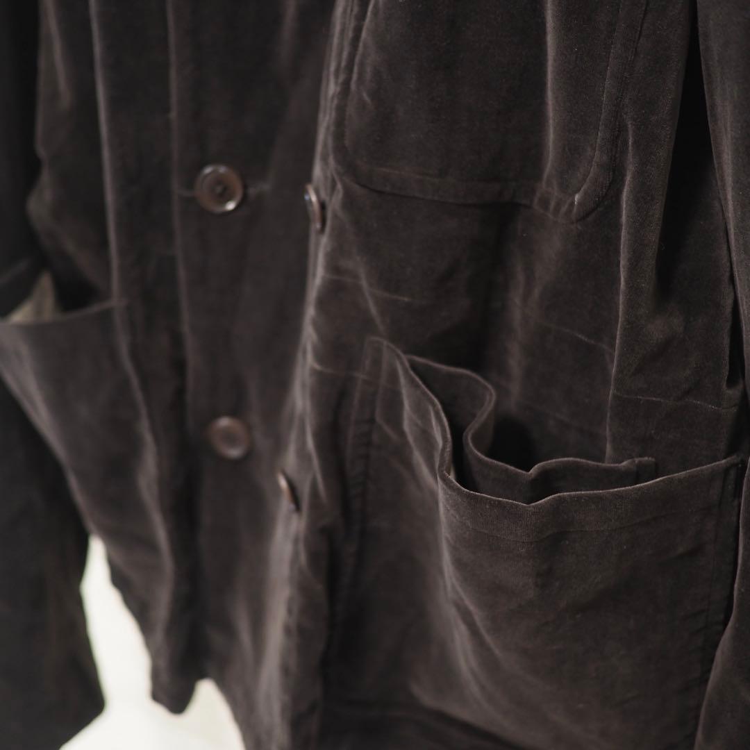 YAECA WRITE 14AW ベロアダブルジャケット-D.Brown/M