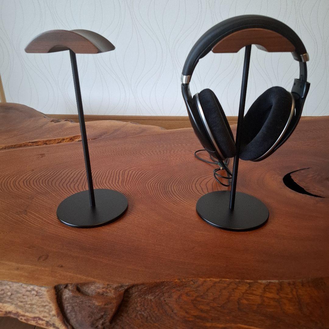 ゼンハイザーヘッドホーン&天然木ヘッドホーンスタンド2セット良品！！