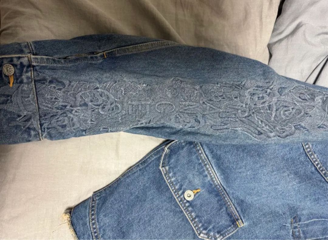 ジャケット・アウター doublet CHAOSEMBROIDERYHEMPDENIM JACKET