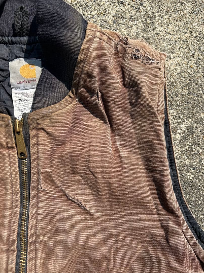 【激レア】90s USA製Carhartt カーハート ダックベスト フェード