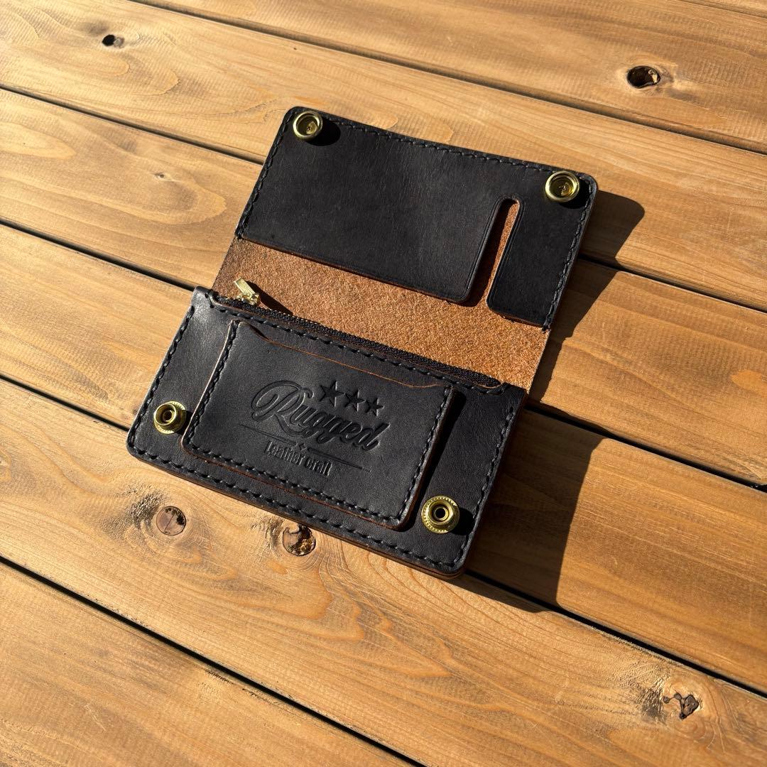 ミドルトラッカーウォレット　アポロコンチョ　真鍮