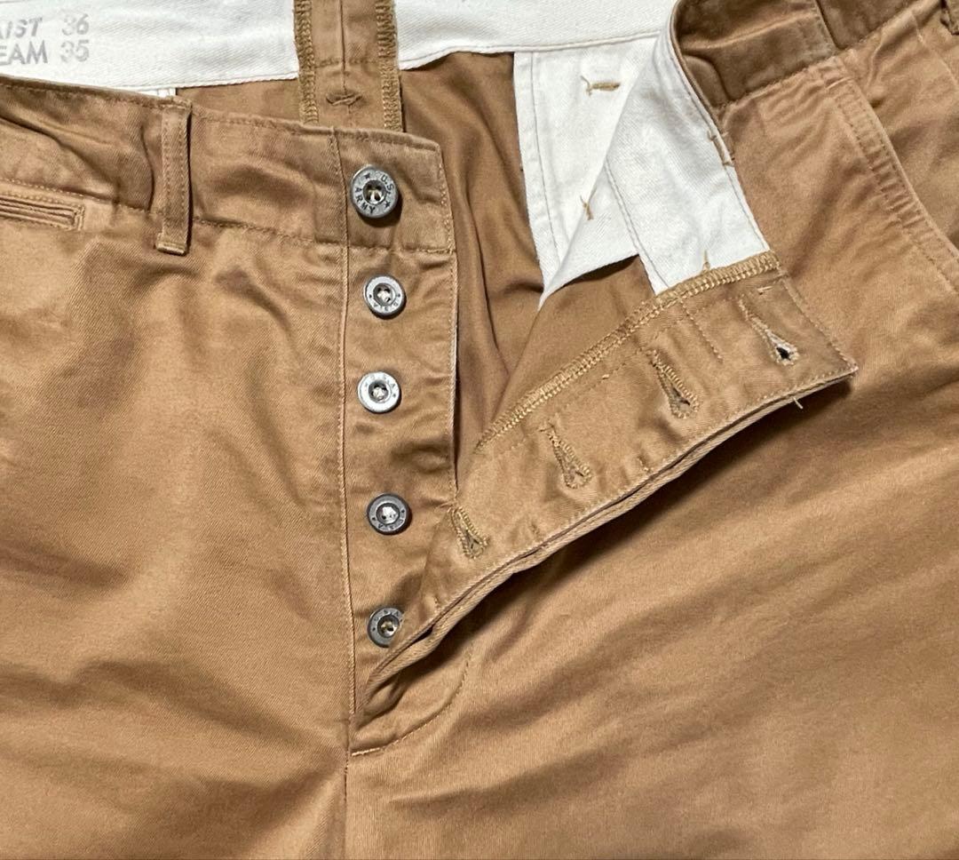 M43035バズリクソンズチノパン1945モデル W36 CAMEL キャメル
